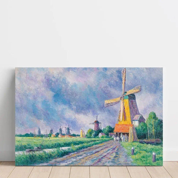 Reproduktion av målningen Environs De Rotterdam - Maximilien Luce