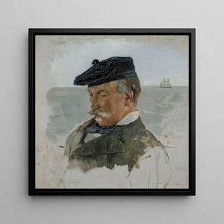 Esquisse de portrait d'Adolf von Becker le peintre - Albert Edelfelt