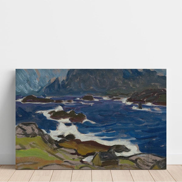 Reproduktion av målningen Studie under en storm, Lofoten - Anna Boberg