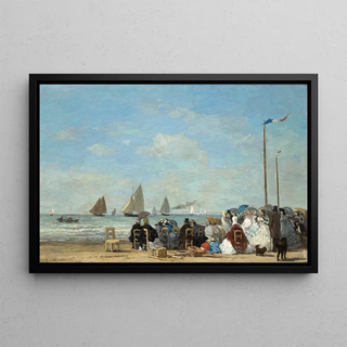 Eugne Boudin - Beach Scene at Trouville.webp