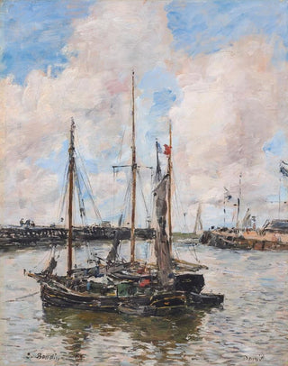 Eugne Boudin - Lentre du port de Trouville.webp