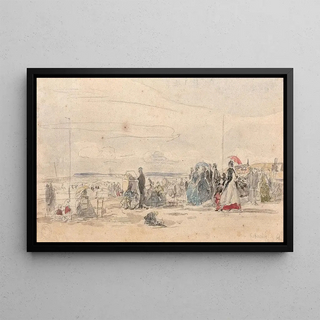Eugne Boudin - Scne de plage Deauville.webp