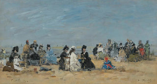 Eugne Boudin - Trouville Scne De Plage.webp