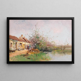 Eugne GalienLaloue - Frhlingstag am Bachufer.webp