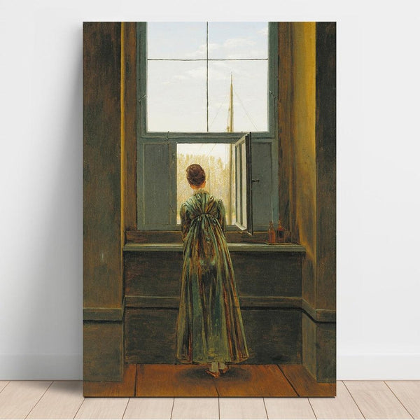 Reproduktion av målningen av kvinna vid fönstret - Caspar David Friedrich