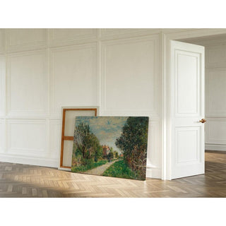 Femme et Enfant sur le Chemin des Prés, Sèvres - Alfred Sisley | Reproduction Tableau Décoration murale affiche copie