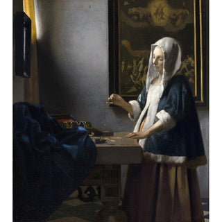 Femme tenant une balance - Johannes Vermeer | Reproduction Tableau Décoration murale affiche copie