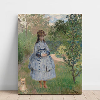 Fille avec un chien - Claude Monet | Reproduction Tableau Décoration murale affiche copie