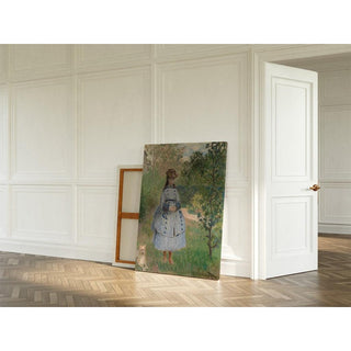 Fille avec un chien - Claude Monet | Reproduction Tableau Décoration murale affiche copie