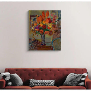 Fleurs dans un intérieur - Jacques-Émile Blanche | Reproduction Tableau Décoration murale affiche copie