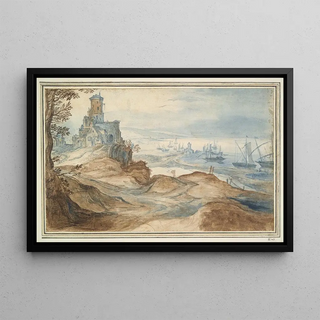 Follower of Jan Brueghel the Elder - Castle on the Seashore.webp