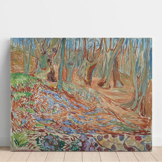 Forêt d'ormes au printemps - Edvard Munch | Reproduction Tableau Décoration murale affiche copie