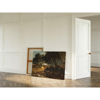 Forêt de Fontainebleau de Jean-Baptiste-Camille Corot | Reproduction Tableau Décoration murale affiche copie