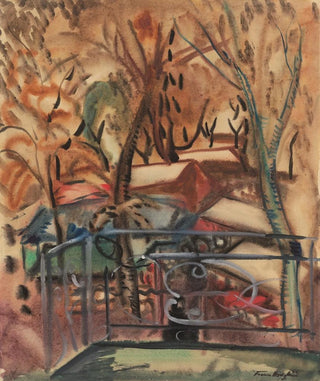 Frances Hodgkins - Market at Concarneau from a window of the Hotel des Voyageurs.webp