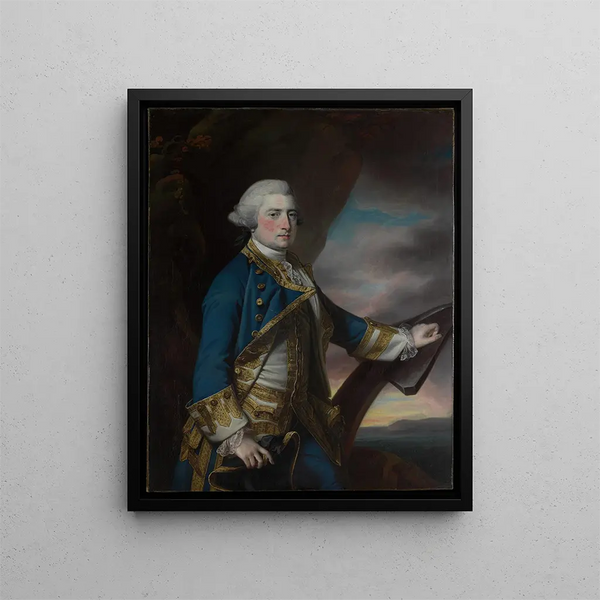Amiral Harry Paulet 1719-1794 Sjätte hertig av Bolton - Francis Cotes — inramlat konstverk på väggen