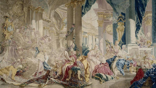Franois Boucher - Psych conduite par Zphyr dans le palais de lAmour Psych montrant ses richesses ses soeurs.webp