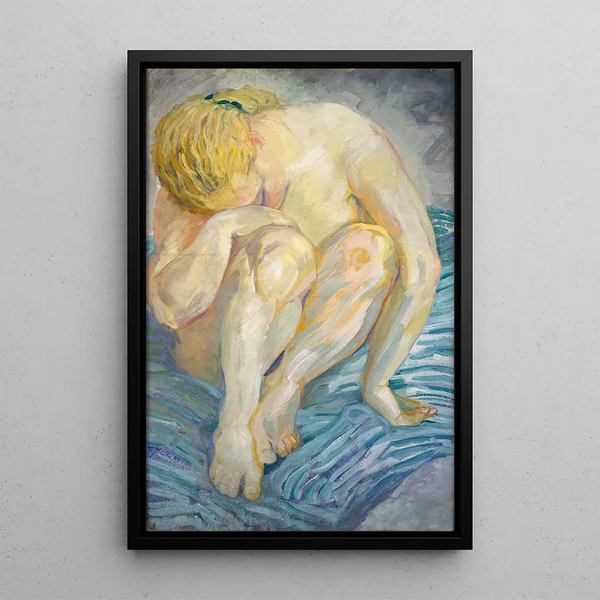 Studie av kvinnlig naken - Franz Marc — inramlat konstverk på väggen