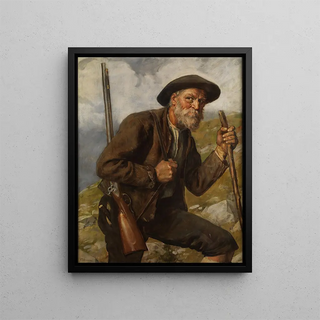 Franz von Defregger - Alter Jger mit Flinte.webp