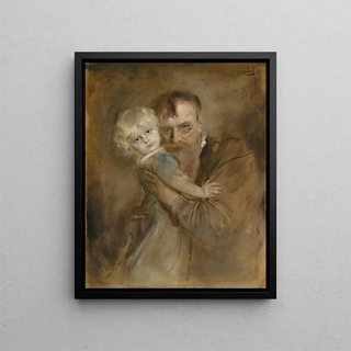 Franz von Lenbach - Selbstportrait mit Tochter Marion.webp