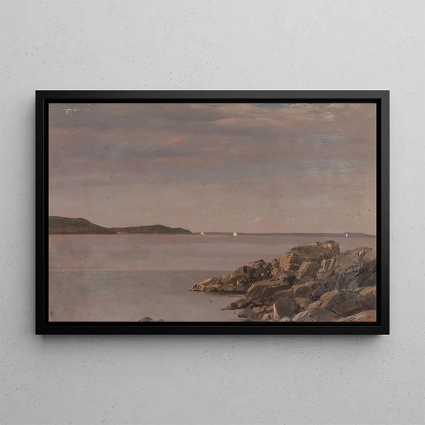Île de Mount Desert, côte du Maine - Frederic Edwin Church — inramlat konstverk på väggen