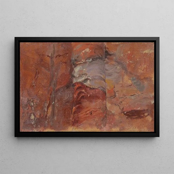 Studie av Petra-bergarter - Frederic Edwin Church — inramlat konstverk på väggen