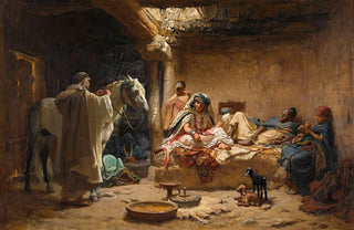 Frederick Arthur Bridgman - An Interior In Biskra.webp