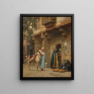 Frederick Arthur Bridgman - Femmes arabes devant une porte.webp