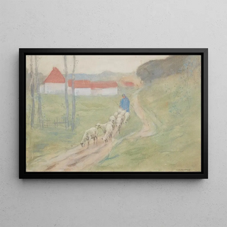Frederick Carl Frieseke - Leading the Sheep.webp