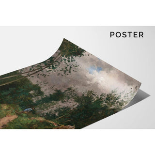 Garde-champêtre dans la forêt de Fontainebleau circa 1870 - Alfred Sisley | Reproduction Tableau Décoration murale affiche copie