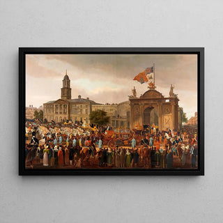 George IV, Roi d'Angleterre, entrant à Dublin par William Turner De Lond | Reproduction Tableau Décoration murale affiche copie
