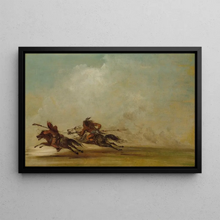 George Catlin - Comanche Warrior Lancing An Osage At Full Speed.webp