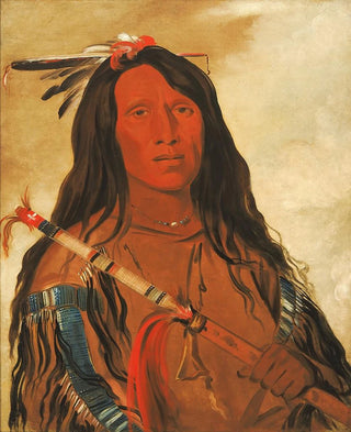 George Catlin - NHeeEeWoTis Wolf On The Hill Chief of The Tribe.webp