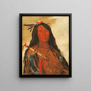 George Catlin - NHeeEeWoTis Wolf On The Hill Chief of The Tribe.webp