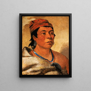George Catlin - Round Island a Warrior.webp