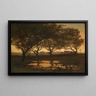 Gerard Bilders - Woodland Pond at Sunset.webp