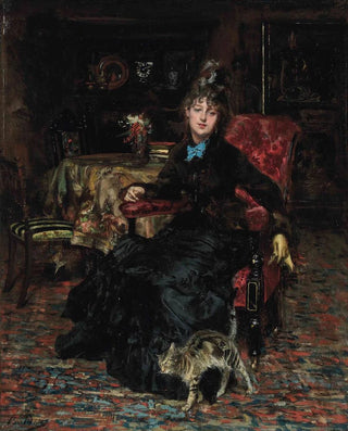 Giovanni Boldini - Signora seduta con gatto.webp