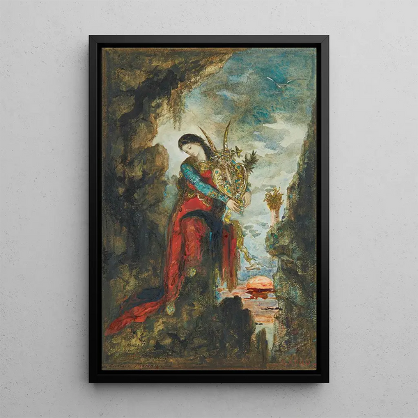 Sappho - Gustave Moreau — inramlat konstverk på väggen