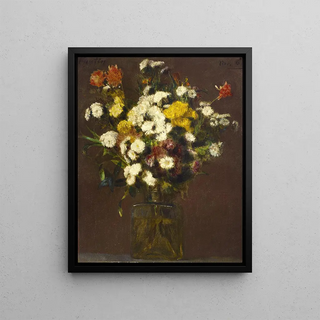 Henri FantinLatour - Reines marguerites et fleurs diverses dans un vase.webp