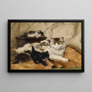 Henritte RonnerKnip - A Mother And Her Kittens.webp