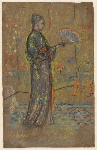 James Abbott McNeill Whistler - Japanese Woman Painting a Fan.webp