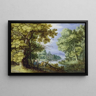 Jan Brueghel the Younger - Forest Landscape with Flight into Egypt.webp