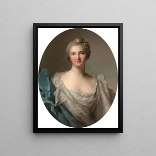 JeanMarc Nattier - Portrait dune dame de qualit la robe blanche et au drap bleu.webp