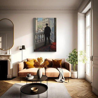 Jeune homme à sa fenêtre - Gustave Caillebotte | Reproduction Tableau Décoration murale affiche copie