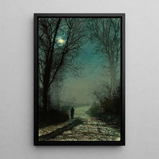 John Atkinson Grimshaw - Lovers on a moonlit lane.webp