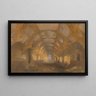 John Sell Cotman - Interior of a Dormitory of the Ipswich Blackfriars at the End of its Period of Occupation by Ipswich School.webp