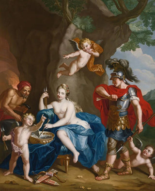 John Singleton Copley - Mars Venus And Vulcan  The Forge Of Vulcan.webp