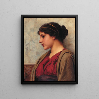 John William Godward - A Classical Beauty Faraway Thoughts.webp