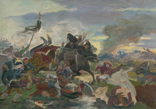 Jozef Hanula - The Death of Tomory in the Battle of Mohcs.webp