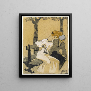 Juan Gris - Man and Woman on Bench.webp