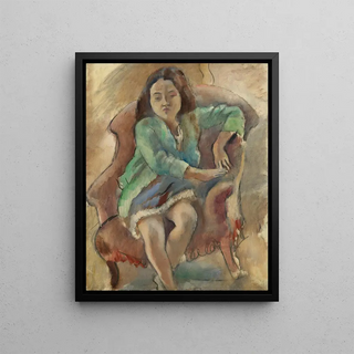 Jules Pascin - Simone Dalal Jeune Fille Dans Une Bergre.webp